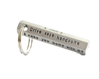 Custom Bar Keychain,Personalized Key Chain,Custom Coordinates Keychain,Personalized Keyring,Customized Keyring,Husband gift,Gift for men