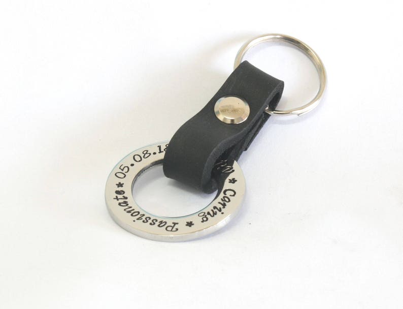 personalized location coordinates keychain gps keyring father gift anniversary keychain graduation gift stainless steel keyring image 1