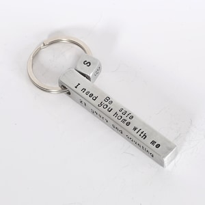Drive Safe Keychain , Custom Keychain Men ,  Aluminum Keychain , Personalized Keychain , Keychain For Men , Personalized Gifts For Men