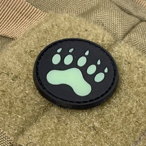 Glow In The Dark &quot;Bear Claw&quot; (PVC) Patch