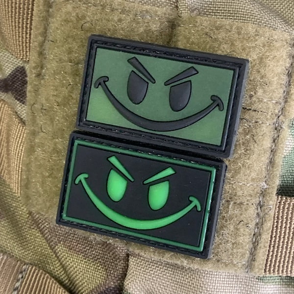 Smiley Face Glow in the Dark (PVC) Patch