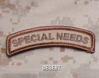 Special Needs Tab - Embroidered Morale Patch