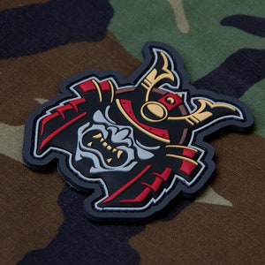Samurai Head Morale Patch - PVC with Hook Fastener