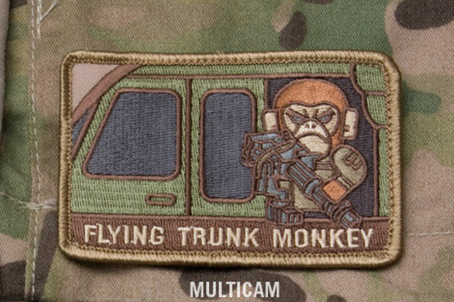 Flying Trunk Monkey Patch Etsy