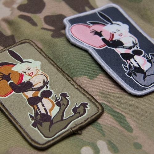 Thompson Girl Pinup Embroidered Morale Patch Etsy