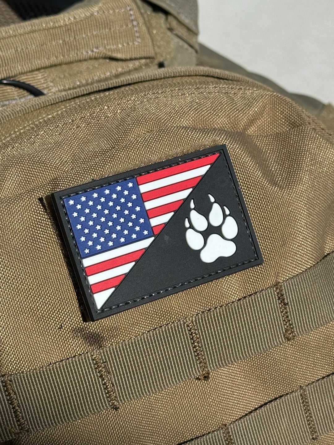 K9 Dog Paw Patch - US Flag Colors, Durable PVC Material - Etsy