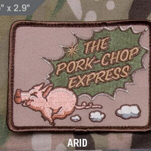 Pork Chop Express Patch: Comedy Movie Morale (Embroidered, Hook Fastener)