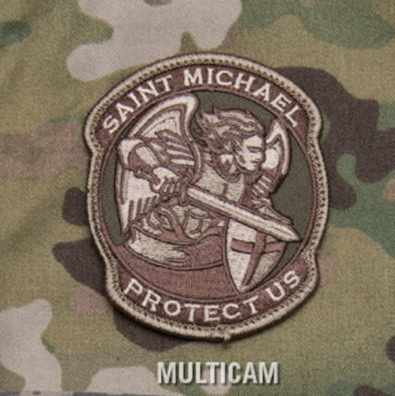Saint Michael Protect Us Modern Patch Etsy