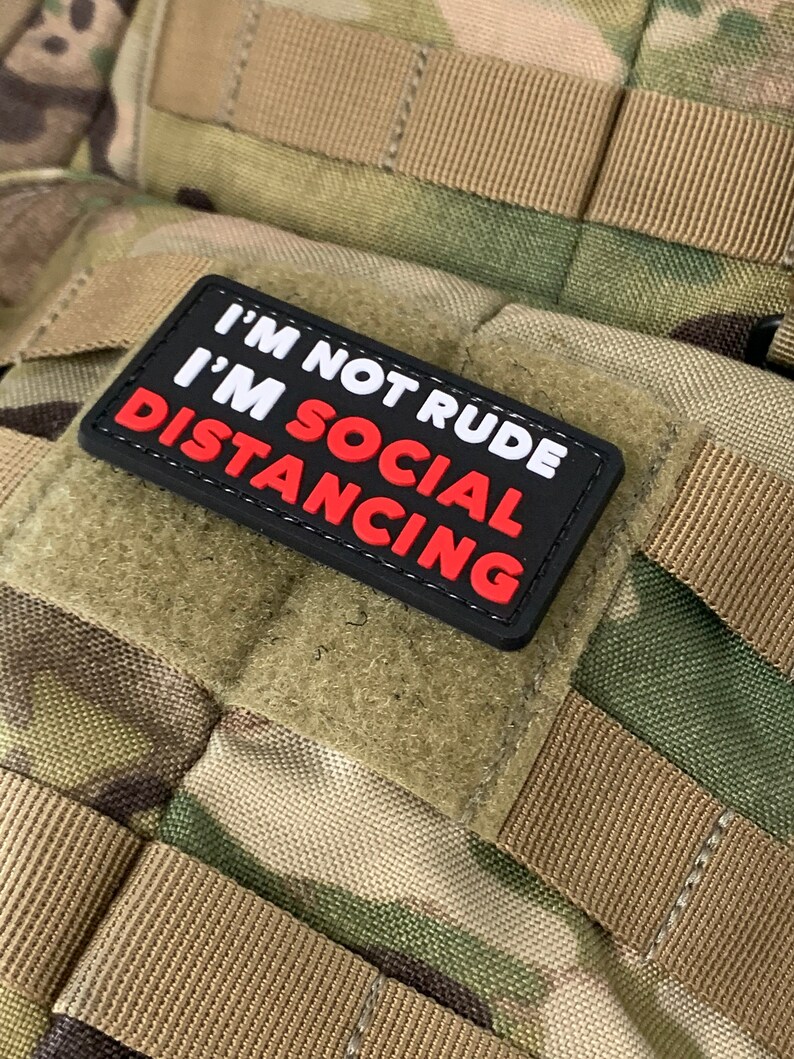 Covid-19 Social Distancing PVC Morale Patch