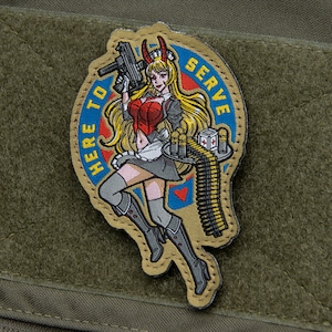 Anime Tac Maid Morale Patch - Embroidered with Hook Fastener
