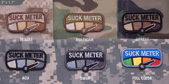 Suckmeter Tactical Patch - Multitan Design For Hats, Backpacks & Gear With Hook & Loop Attachment