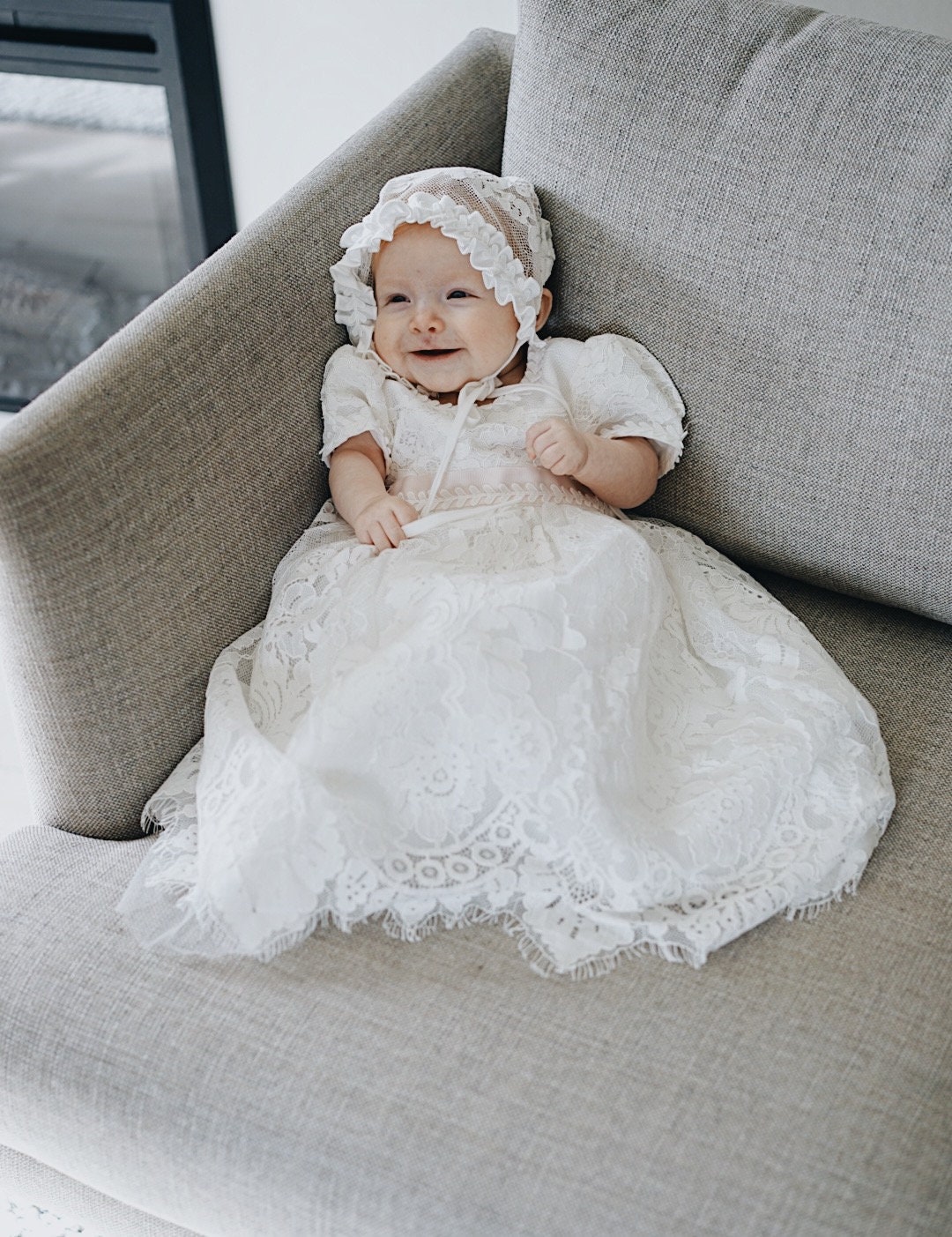 Christening Gowns Newborn Babies Baptism Clothes Princess Long Sleeve Girls  Dress Flower Dresses with Riding Hood - China Skirt and Infant Clothes  price