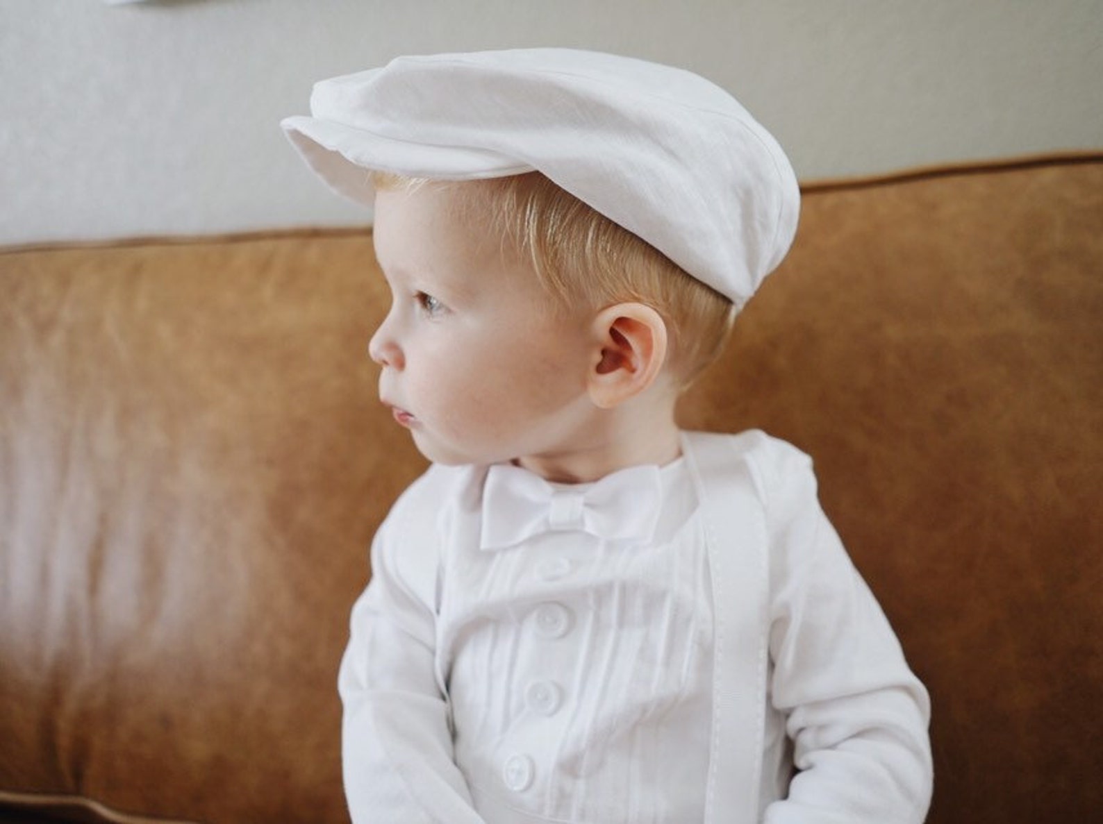Baby Boy Hat White Linen Newsboy Cap White Scally Cap for Etsy