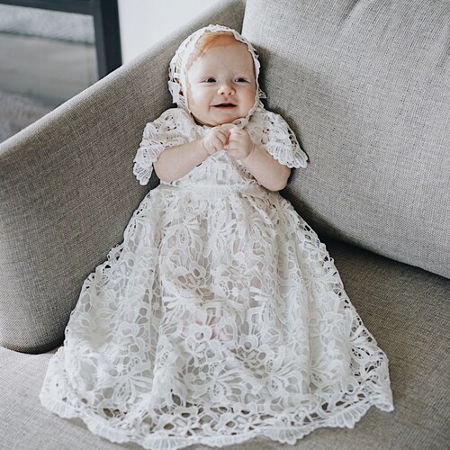 Baptism Dress for Baby Girl Baby Blessing Dress Christening Etsy