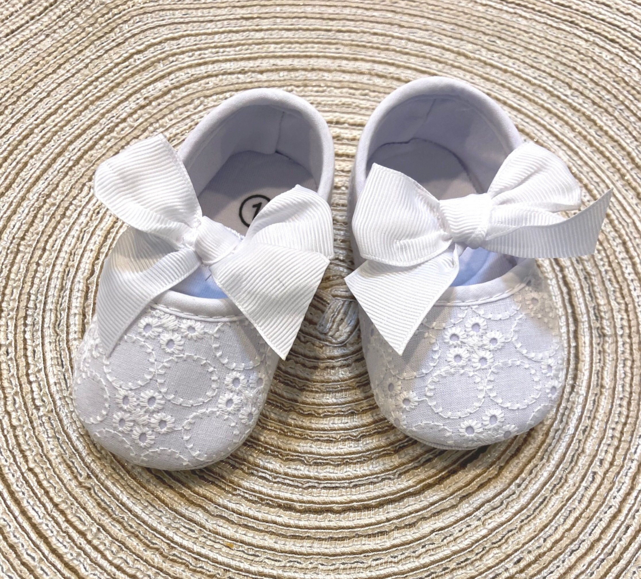 Baby girl christening shoes white best sale