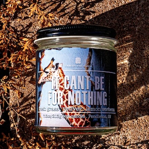 It Can&#39;t Be For Nothing | Fresh Grass, Vetiver + Lemon Verbena | Fandom Character The Last of Us Joel Miller Ellie Williams Soy Candle