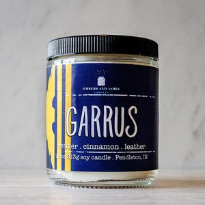 Garrus | Vetiver, Cinnamon + Leather  | Fandom Geek Video Game Mass Effect Garrus Vakarian Inspired Soy Candles