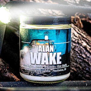 Alan Wake | The Light, Deep Waters + The Dark  | Fandom Geek Video Game Alan Wake Halloween Soy Candle