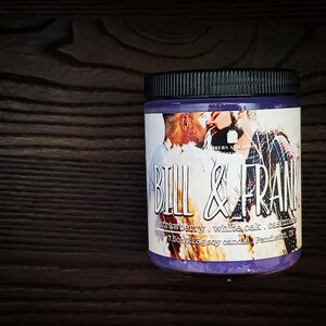Bill + Frank | Strawberry, Vanilla Oak + Cashmere | Fandom Video Game Character The Last of Us Bill Frank Soy Candle