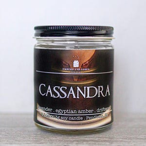 Cassandra | Lavender, Egyptian Amber + Driftwood | Fandom Geek Video Game Dragon Age Seeker Grey Warden Inspired Soy Candles