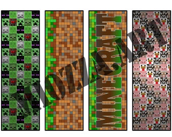 minecraft bookmark etsy