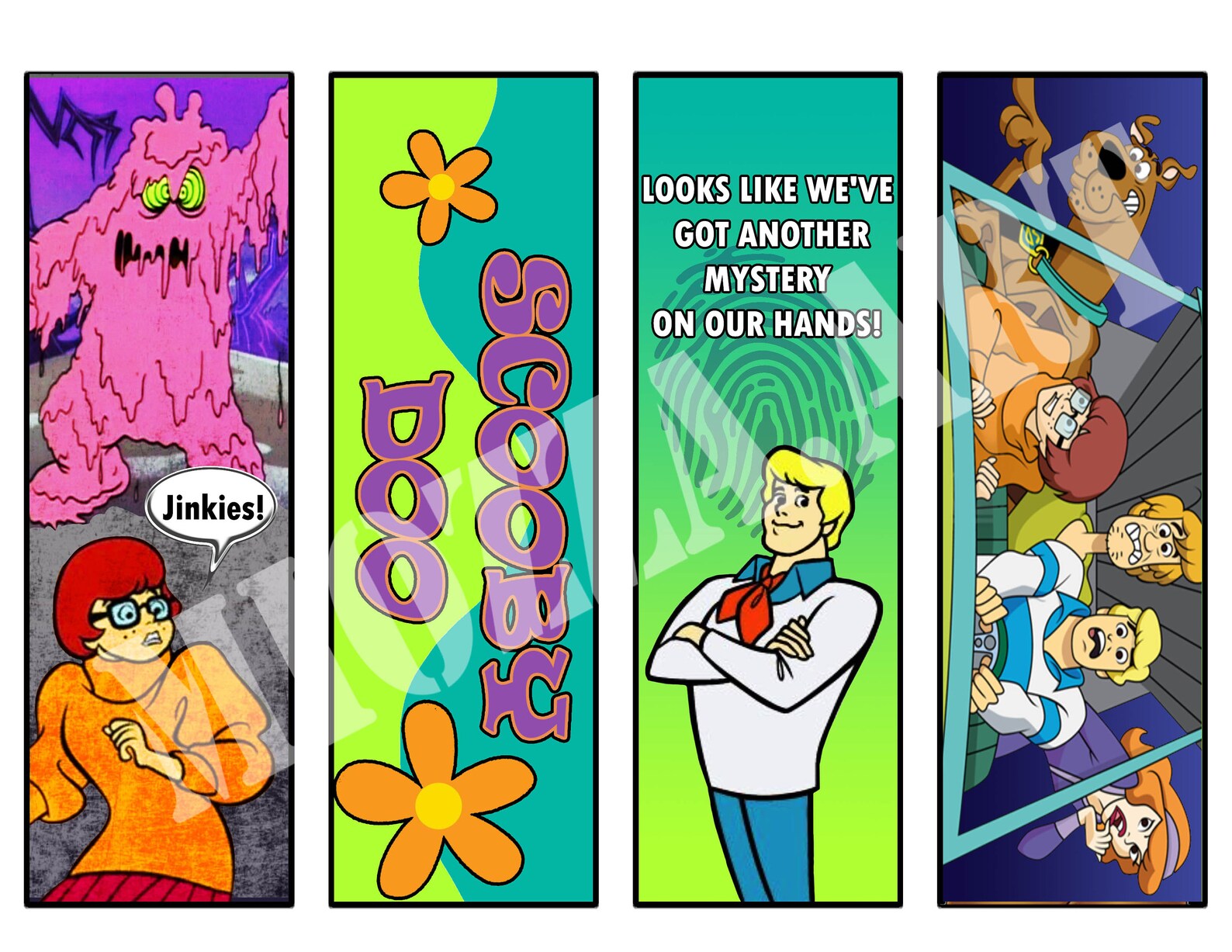 8 Scooby Doo Printable PDF Bookmarks Set, Digital Download - Etsy
