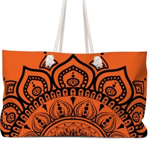 Weekender Bag - Burnt Orange Mandala