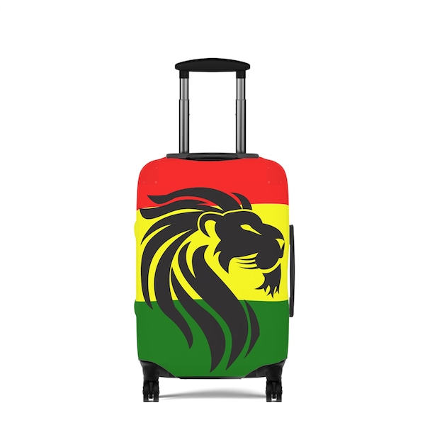 Ites, Gold and Green Lion head Luggage Cover - Rasta colors