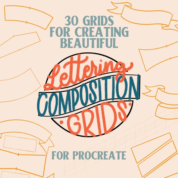 Procreate Grid Builder | Lettering Grids | Lettering Compositions | Instant Download | Procreate Brushes | Digital Download| iPad lettering