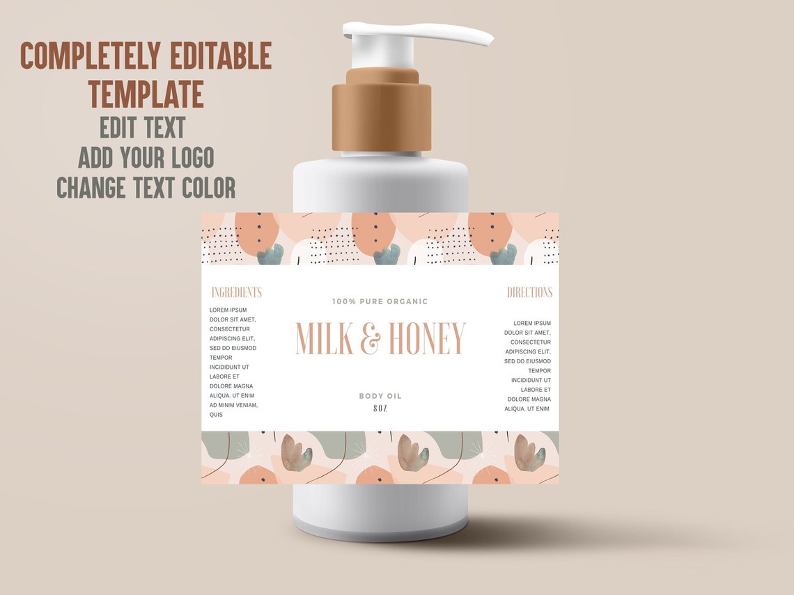 Editable Printable Label Canva Template DIY Soap Label Etsy Ireland