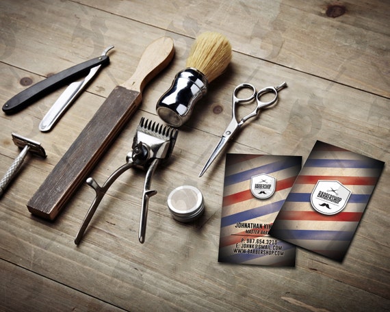 barber shop business cards vintage business card barber shop etsy barber shop business card