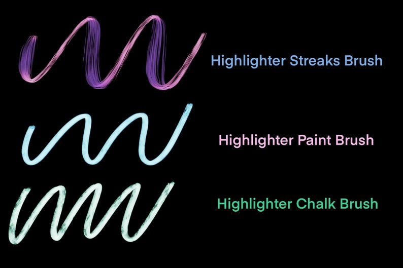 Procreate Highlighter Brush Pack Procreate Brush learn Etsy