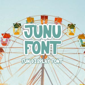 Junu Font | Fun Font | Crafting Fonts | Goodnotes Font | Cute Font | Procreate Font | Cricut Font | Quirky Handwritten Font | Logo fonts