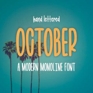October Font | Fun Font | Crafting Fonts | Goodnotes Font | Cute Font | Procreate Font | Cricut Font | Quirky Handwritten Font | Logo fonts