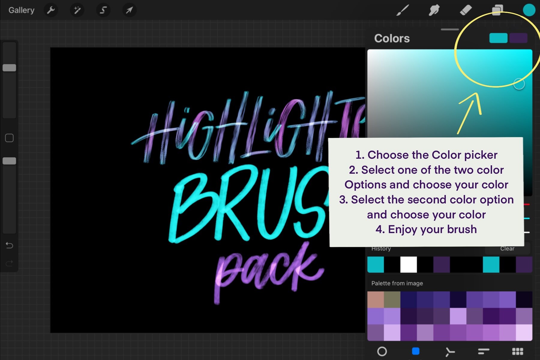 Procreate Highlighter Brush Pack Procreate Brush learn Etsy