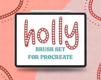 Procreate Brush Set: Lettering, Texture Brushes (Digital Download)