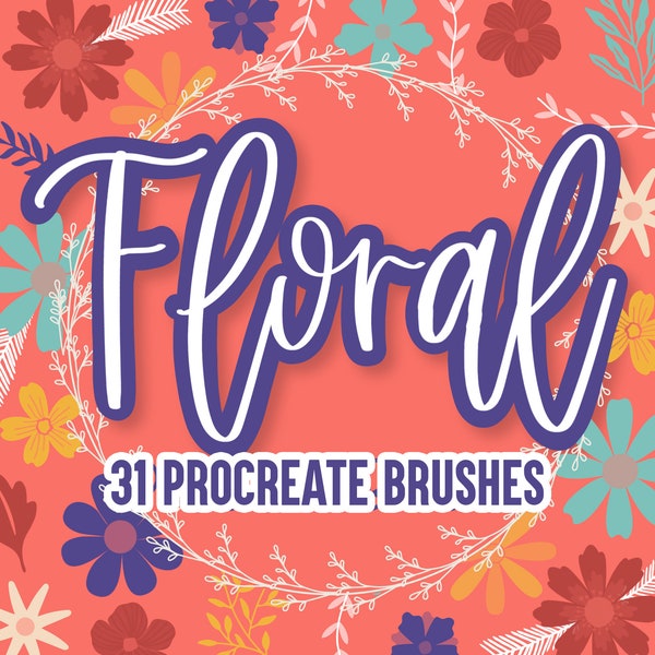 Floral Stamp Brush Set | Procreate Brushes |  Flower Brushes | Instant Download | Digital Download