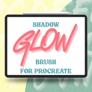 Shadow Glow Procreate Brush | Ipad Lettering | Instant Download | Calligraphy Brush | Digital Download | iPad lettering