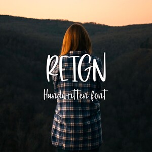 Reign Calligraphy Font | San Serif Fonts | Fun Font | Crafting Fonts | Glowforge Font | Procreate Font | Cricut Font | Handwritten Font