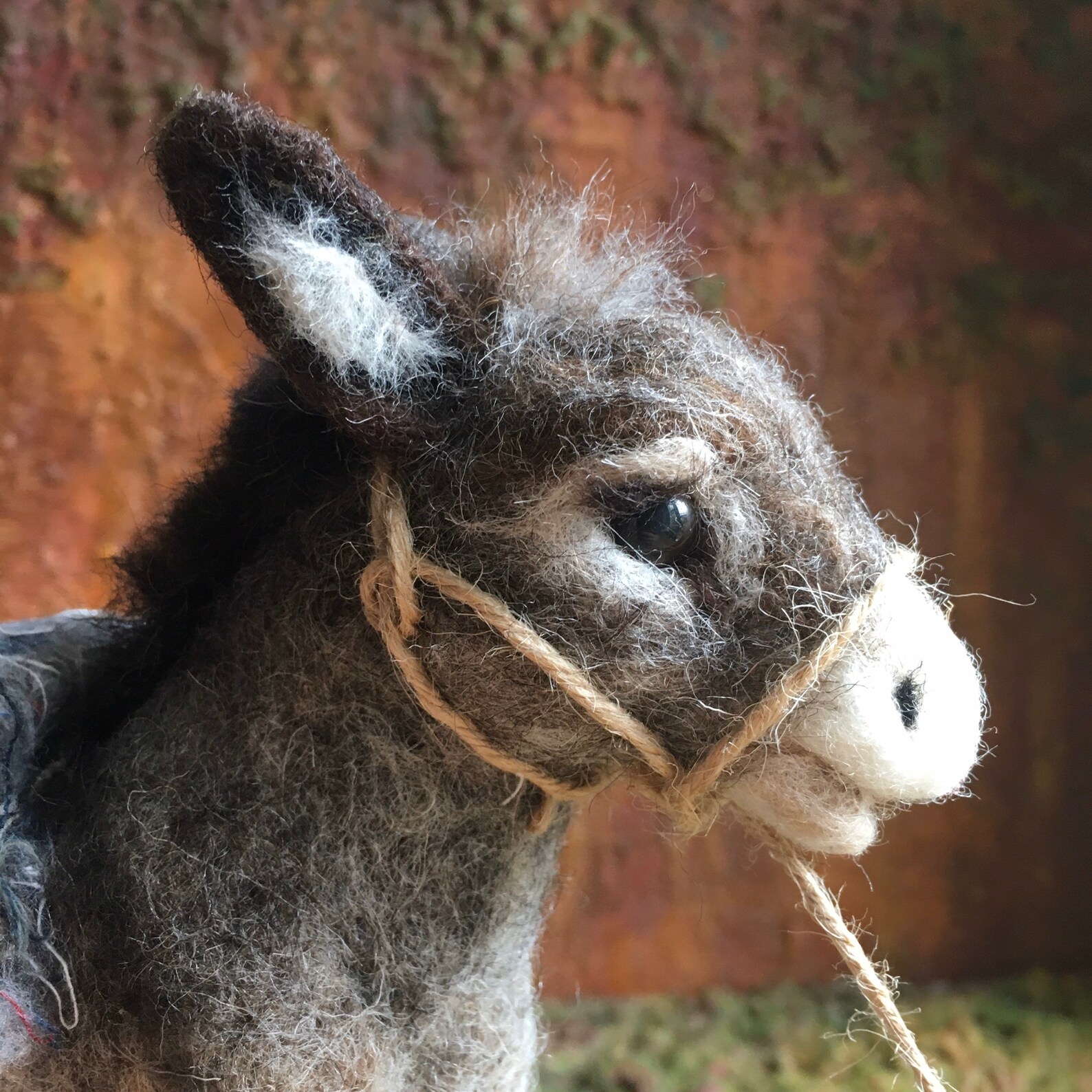 Needle felted donkey Farmhouse decor Felt donkey Felted Etsy