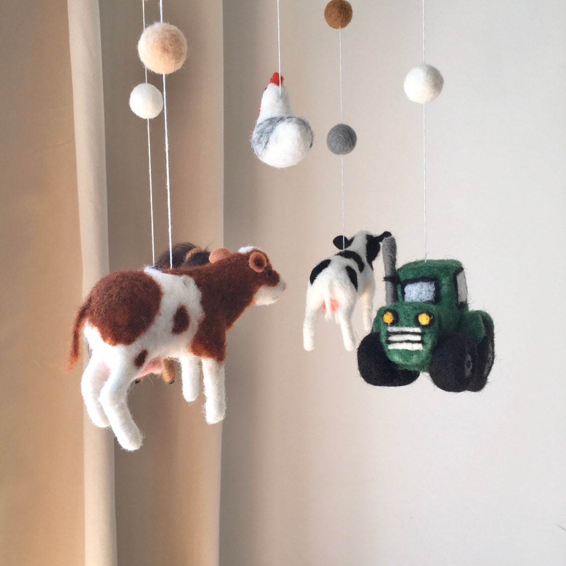 Farm baby mobile Animal mobile Farm nursery Farm crib Etsy