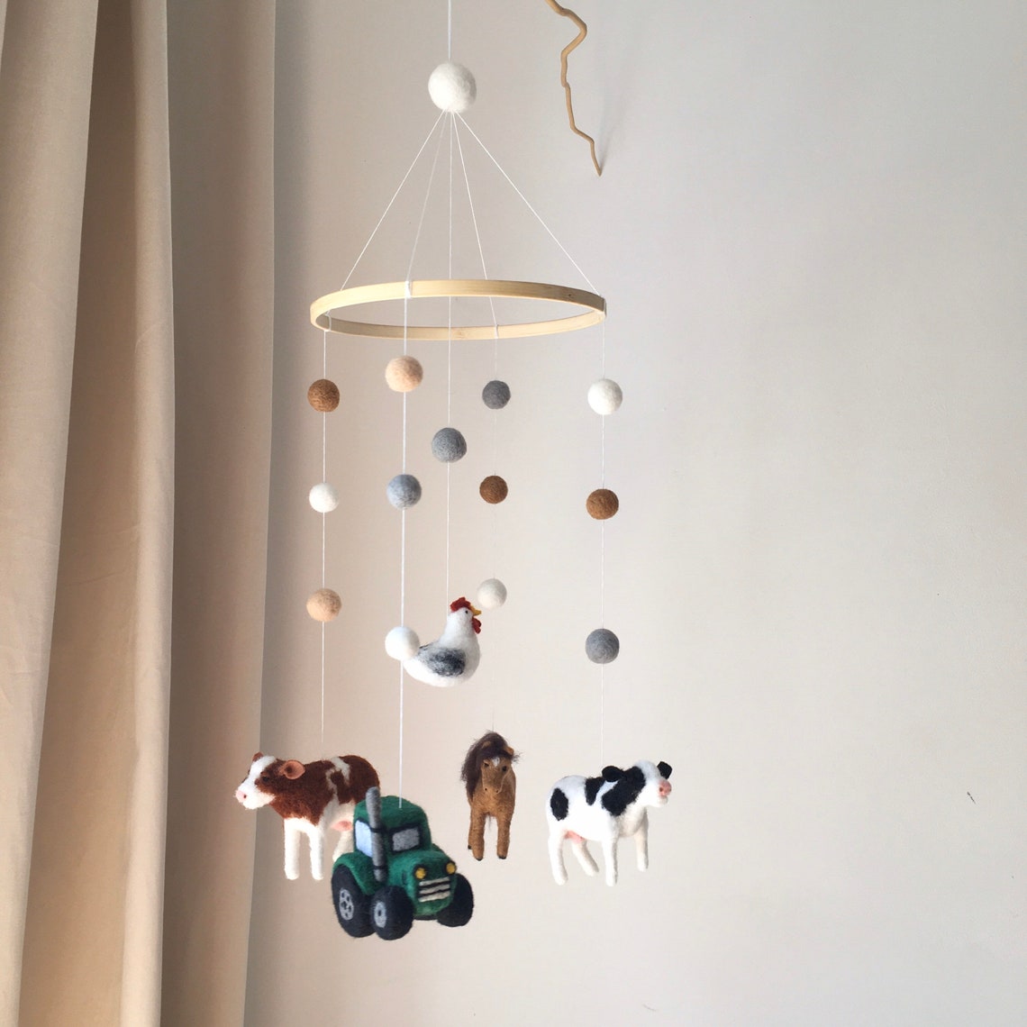 Farm baby mobile Animal mobile Farm nursery Farm crib Etsy
