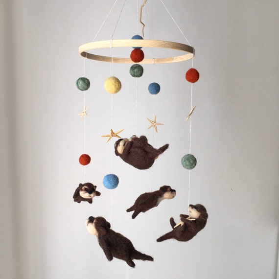 Otter Nursery Otters Baby Mobile Luxury Baby Gift New Etsy
