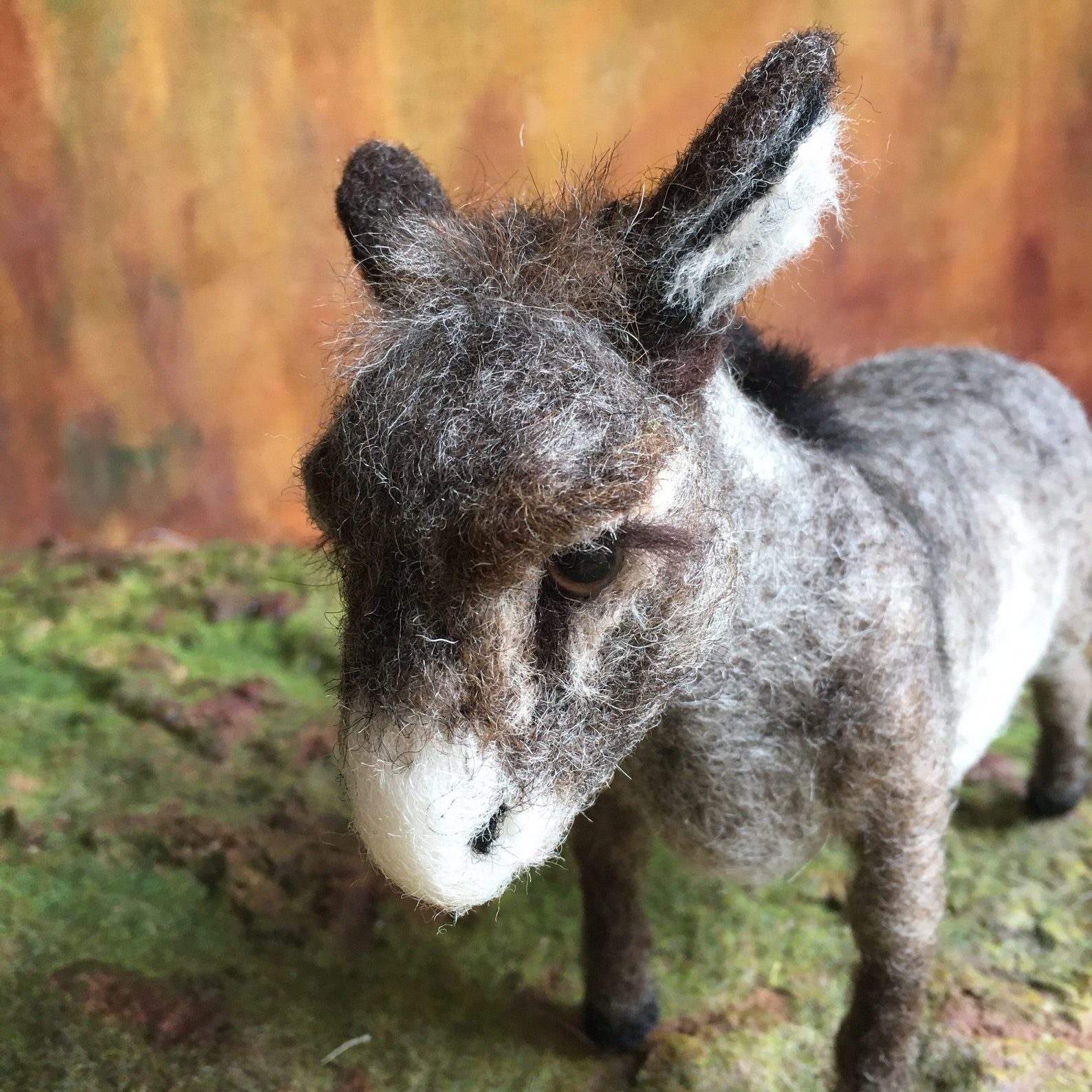 Needle felted donkey Farmhouse decor Felt donkey Felted Etsy