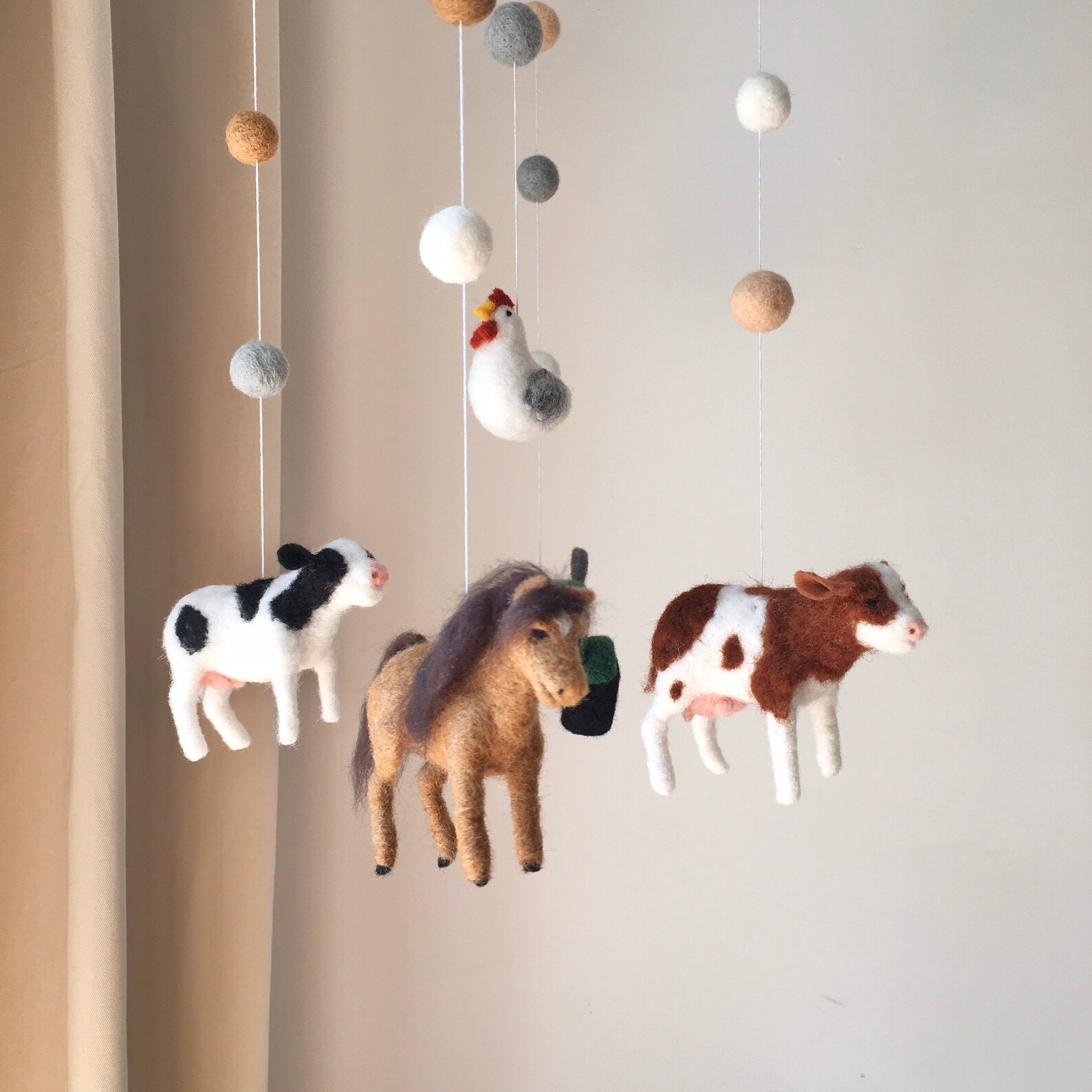 Farm baby mobile Animal mobile Farm nursery Farm crib Etsy