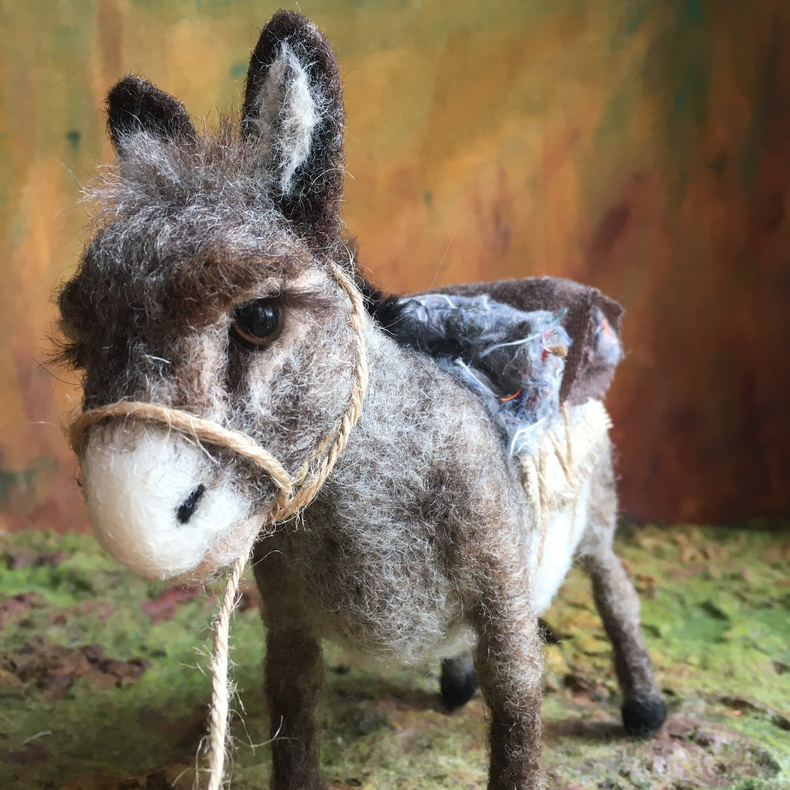 Needle felted donkey Farmhouse decor Felt donkey Felted Etsy