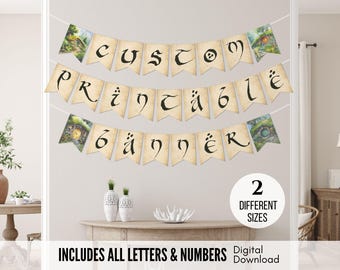 Fantasy Shire Custom Banner, Nerdy Magic Ring Personalized Decoration, Adventure Birthday Party, Cottagecore Baby Shower Sign, Download 3020