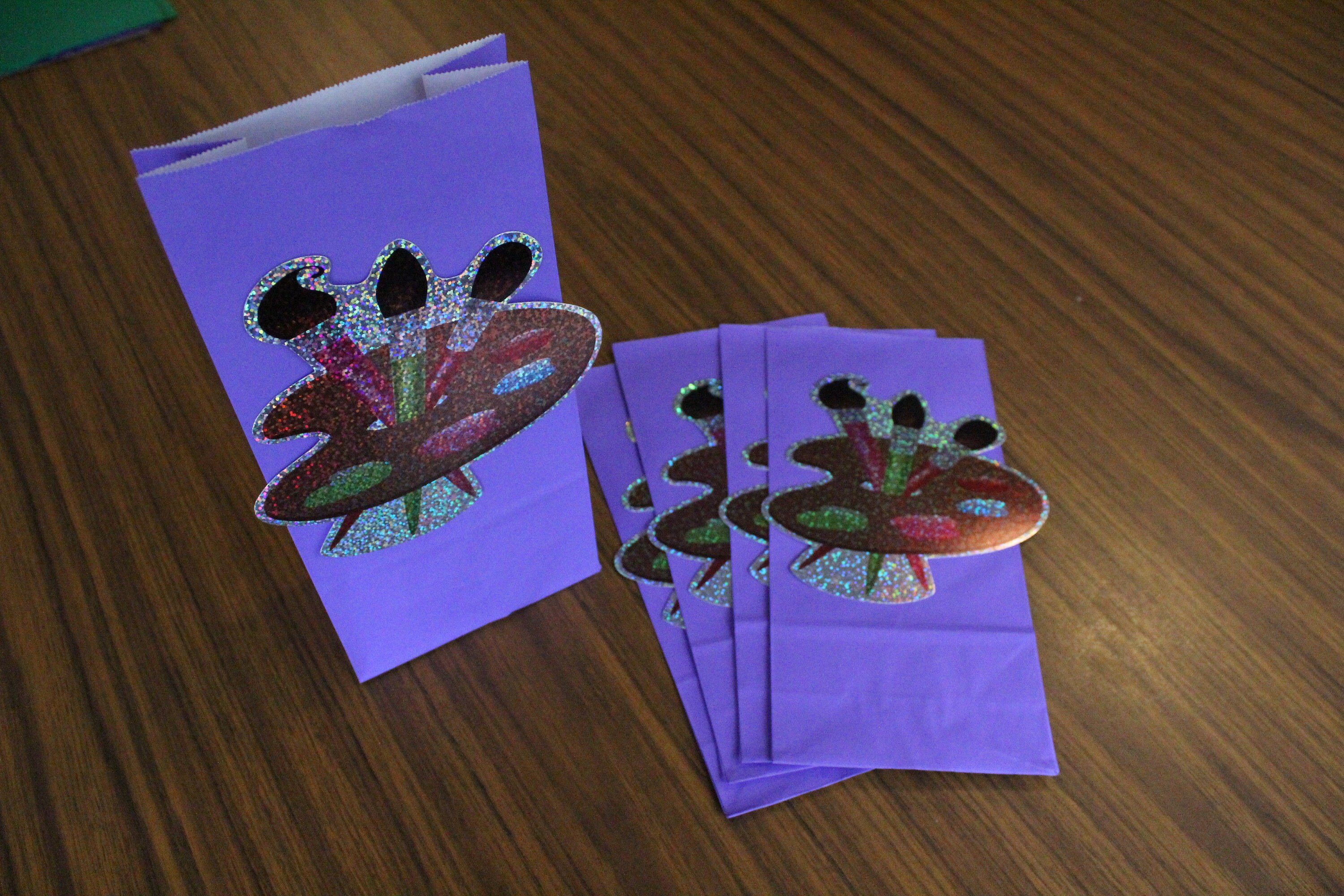 Art or Paint Birthday Paint Palette Party Favor Treat Bags Etsy