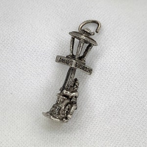 Bourbon and Canal Street Sign Lamp Post Charm Sterling Silver Bourbon and Canal Street Sign Lamp Post Charm Sterling Silver