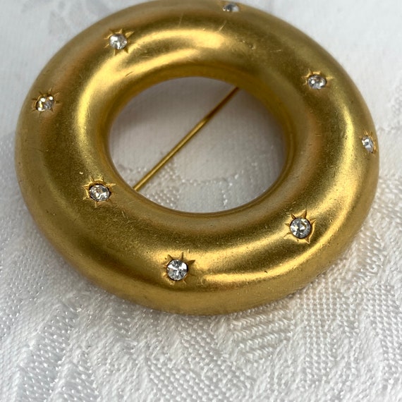 Vintage Brooch Butler & Wilson Circle Clear Cryst… - image 6